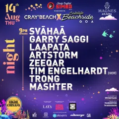 The poster for Satellite Beachside in Goa, hosted by the one and only Nikhil Chinapa. I had the honor of closing out the night on the 14th of August.