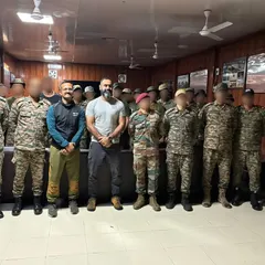 A group photo with a cohort of the Indian Army Special Forces after a training session. The camaraderie and mutual respect built during these programs are what drive us.