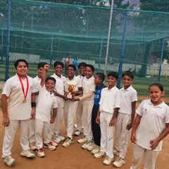 The victorious squad celebrating their title as Emerging Champions of the Triangular Series 2025 after a thrilling final.