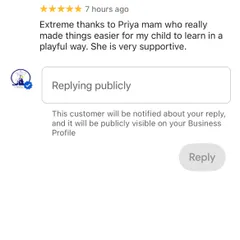 "Learn in a playful way" is our mantra for kids. This parent's review confirms that our supportive methods are making it easier for his child to learn.