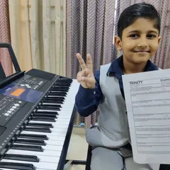 **Youngest Achiever with Distinction.** We celebrate 6-year-old Shubhansh from Mumbai, our youngest student to pass the Trinity College London Grade 1 exam with a brilliant Distinction and an 84% score. His success is an inspiration to all.