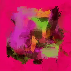 "Abstract 1," a digital piece exploring color and texture. One of the best parts of Procreate is creating these layered abstracts without the mess or drying time of physical paint.