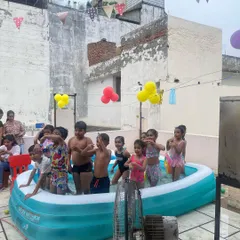 The kids are having an amazing time splashing and playing in the inflatable pool. We make sure it's a fun and safe environment for everyone.