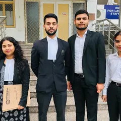 With my team outside a district court. Our work takes us to various levels of the judiciary, providing interns with a comprehensive view of the legal system.
