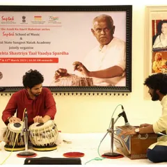 A glimpse from my performance at the Saptak competition. Competing on a national stage is a valuable experience that pushes me to refine my art.