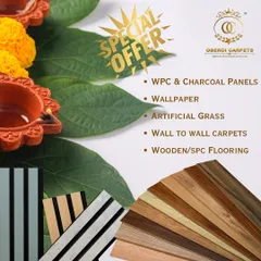 Our special festive offers are here! Get amazing discounts on WPC and charcoal panels, wallpaper, artificial grass, carpets, and flooring to give your home a beautiful makeover.