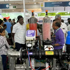 A glimpse of the action at the Agri Intex expo where our team demonstrates a complete fertigation and filtration unit. Farmers get a hands-on look at how our Aqua series filters and smart systems work together to deliver water and nutrients efficiently, sparking conversations about modernizing their farms.