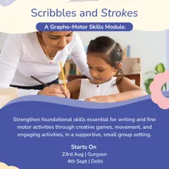 Our "Scribbles and Strokes" module is a perfect example of our play-based approach to skill-building. Here, an occupational therapist guides a child through engaging activities designed to strengthen the foundational grapho-motor skills essential for writing, turning potential frustration into a fun and confidence-building experience.