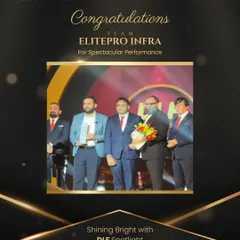 We are proud to be recognized at the DLF Spotlight Awards. This image captures the moment our team received the award for our spectacular performance, a reflection of our hard work and client trust.