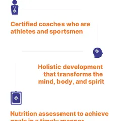 We focus on three key areas: guidance from certified coaches, holistic development of mind, body, and spirit, and personalized nutrition assessments.