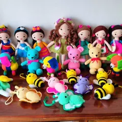 In this collection, you can see some of my smaller creations like bee and butterfly hangings.