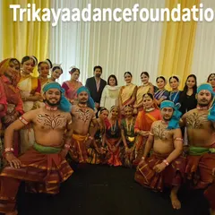 My troupe in full costume for a 'Colours of India' performance. The photo showcases the variety of traditional attire representing different regions of India.