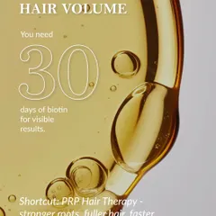 If you are looking for a shortcut to better hair volume, PRP Hair Therapy is the answer. It bypasses the slow process of supplements by delivering powerful growth factors directly to your hair roots for faster, more visible results in hair fullness and strength.