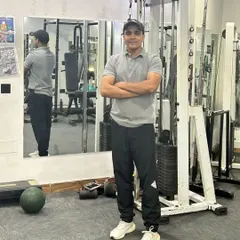 A confident pose at the gym in Noida Sector 50. I am always ready to help you start your fitness journey.