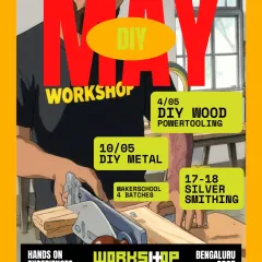 The DIY workshop schedule for May. We've got sessions covering DIY wood tooling, metalworking, and silversmithing, all running as full-day, hands-on experiences.