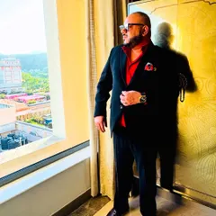 Dressed and ready to lead the baraat. It's all about swag, style, and celebration.