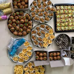 Another view of the party snacks, perfect for a birthday or any celebration. I can create a custom menu with all your favorite bites.