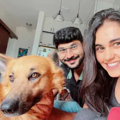 Getting a happy selfie with one of our guests is the best part of our day. When you choose our pet home boarding service, you're choosing people who will love and care for your pet as one of their own.