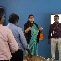 Here I am conducting an interactive exercise during the "Model Mindset" workshop for teachers. My sessions are built around practical activities that help participants internalize concepts like professional communication and emotional regulation in the classroom.