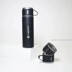 A stylish thermal flask with attachable cups, customized for Cognizant. This is a great gift for teams, allowing them to share a drink on the go.