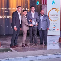 Our COO, Yashwanth Krishna, accepting the Business Excellence Award on behalf of the SILA Architects team. Every award is a testament to our collective hard work.
