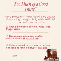 Can you have too much of a good thing? When it comes to protein, yes. Overconsumption, especially from certain sources like whey, can sometimes lead to issues like dehydration or acne, which can affect your scalp health.
