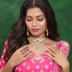 The eyes are closed in this shot to showcase the soft, blended eyeshadow work. This is a key technique I teach for creating elegant eye makeup that enhances your features.