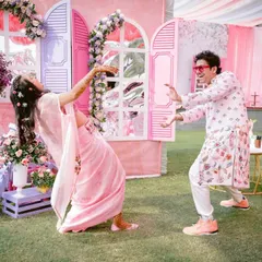 A throwback to an uber-cool wedding carnival where the couple ditched typical poses for Dragon Ball Z moves and pure fun.