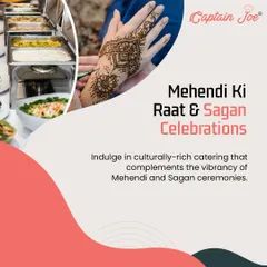 For Mehendi and Sagan celebrations, I create culturally rich menus that complement the vibrant and joyous atmosphere. Let me handle the food while you focus on the traditions and fun.