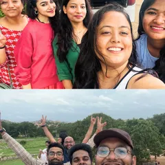 A collage of happy selfies from our Hampi trip. It’s all about making new friends while exploring the stunning landscapes.