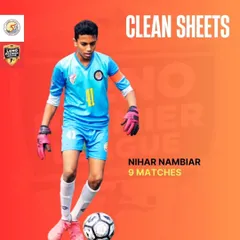 Celebrating our U13 goalkeeper, Nihar Nambiar, who kept 9 clean sheets during the Leno Premier League season.