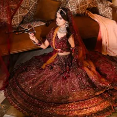 This is for brands that want to showcase grandeur. I capture the full scale and intricate detail of this bridal lehenga, creating an image that feels luxurious and aspirational. This is more than a photo; it's a statement piece.