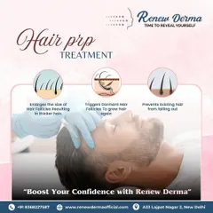 Our Hair PRP treatment works by enlarging the size of existing hair follicles for thicker hair, triggering dormant follicles to start growing again, and preventing further hair fall. It's a comprehensive approach to restoring your confidence.