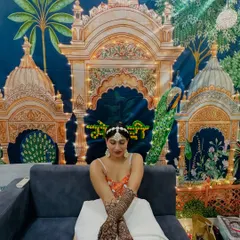 A happy bride is the most beautiful bride. It's my greatest joy to see you shine, adorned with mehndi that tells your story.