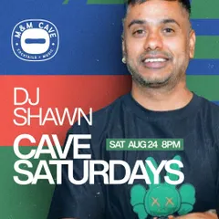 The promotional material for 'Cave Saturdays'. On these nights, I play an open format set with the best in commercial music and hip hop for a chic and unforgettable party.