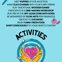 Our pet-friendly markets are full of activities for you and your furry friend. Try your hand at pottery, meet puppies up for adoption, make clay charms together, or let your dog run free in the off-leash zone.