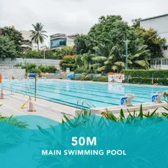 The heart of our centre is the 50-meter main swimming pool. This Olympic-size pool is where our competitive swimmers train for long-course events and build their endurance.