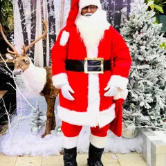 Our premium Santa Claus costume is perfect for creating an authentic and magical North Pole experience. He's ready to listen to wishes and pose for photos at your Christmas event.