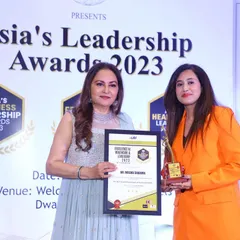 It was an honor to receive the Asia's Leadership Award 2023 from the esteemed actress Jaya Prada. This recognition fuels my passion for advancing the field of dermatology.