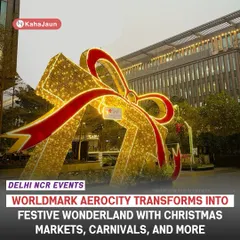 An announcement graphic for our festive wonderland, showcasing the Christmas markets, carnivals, and other events that transform Aerocity during the holiday season.