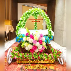 I create memorable arrivals for your little one's big day. This beautifully decorated baby cart is a popular choice for a grand entry at a Barsa or naming ceremony, making the moment truly special.