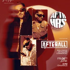 The announcement for Afterall's return. We bring back the DJs you love for even bigger nights, promising a wild experience with the best in Bollywood and UK Punjabi music.