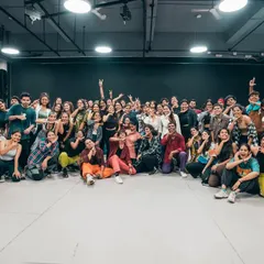 Dance does its best work in building a community. This picture captures that feeling perfectly. A room full of dancers, some new, some experienced, all sharing their energy and joy. This is my tribe.