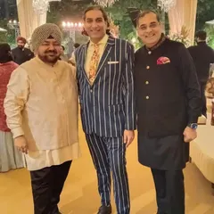 Sharing a moment with fashion designer JJ Valaya at a celebratory event. We are proud to be the caterer of choice for his most important family functions.