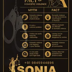 It is a dangerous myth that domestic violence is only physical. Emotional, psychological, and financial control are forms of abuse that can be just as damaging. This informational graphic debunks common misconceptions, such as the idea that victims can "just leave." I am here to help you understand your situation and legal options, recognizing that abuse is complex and leaving requires a safe, strategic plan.