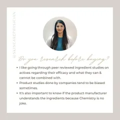 I always research ingredients before recommending a product. Peer-reviewed studies on efficacy are far more reliable than biased company studies. Understanding the chemistry is essential.