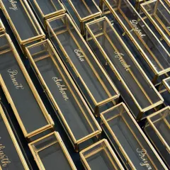 A true classic. I sent out over 50 of these hand engraved scroll boxes to Gurgaon, each personalized with a name. Inside, a scroll with a note of appreciation made it a truly special corporate gift.