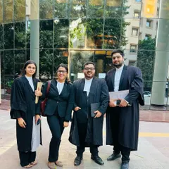 Focused and committed with the team outside the Delhi High Court. Our shared dedication is the foundation of our success.