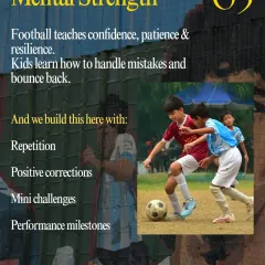 The game teaches mental strength. We build confidence and resilience in our players through repetition, positive corrections, and performance milestones, helping them learn to handle mistakes and bounce back.