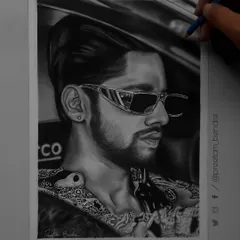 A portrait of the warrior, Baseer Ali of Roadies and Splitsvilla fame. This piece, which took 85 hours, captures the drive of a man who turned his dreams into reality.